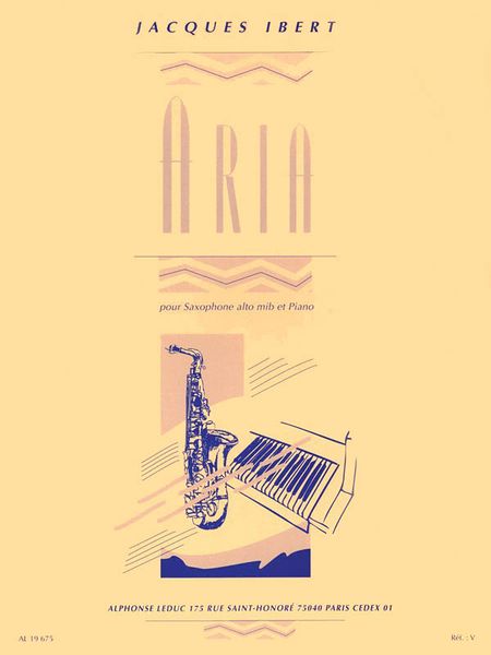 Aria : Pour Saxophone Alto Et Piano.