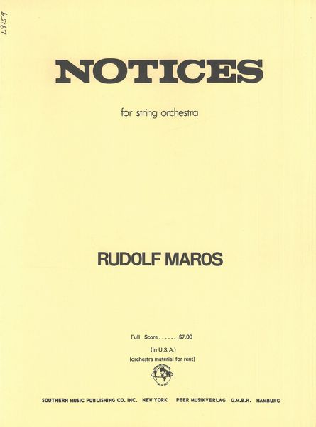 Notices : For String Orchestra.