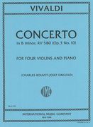 Concerto In B Minor, RV 580 (Op. 3, No. 10) : Four Violins and Piano / Bouvet-Gingold.
