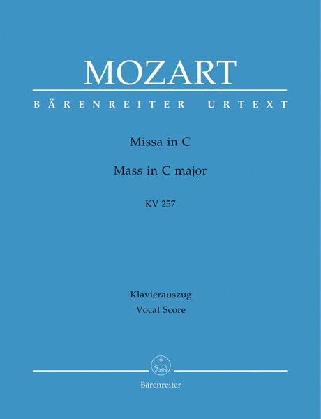 Missa In C-Dur, Grosse Credo-Messe, K. 257 : Piano reduction.