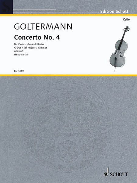 Concerto No. 4 G-Dur / G Major, Op. 65 / Neuausgabe Für Violoncello und Piano von Rudolf Hindemith.