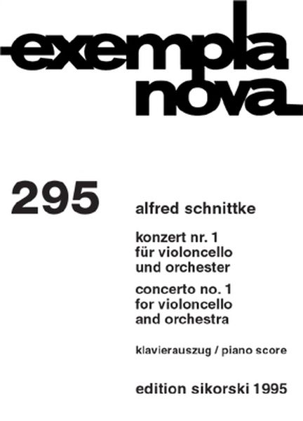 Konzert Nr. 1 : Für Violoncello und Orchester (1985-86) / Piano Score by Katia Tchemberdji.
