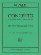 Concerto In A Minor, RV 522 : For Two Violins and Piano.