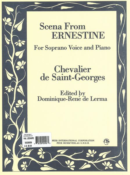 Scena From Ernestine : For Soprano and Piano / edited by Dominique-Rene De Lerma.