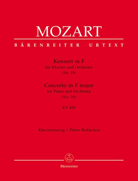 Concerto No. 19 In F Major, K. 459 : For Piano and Orchestra - reduction For Two Pianos.