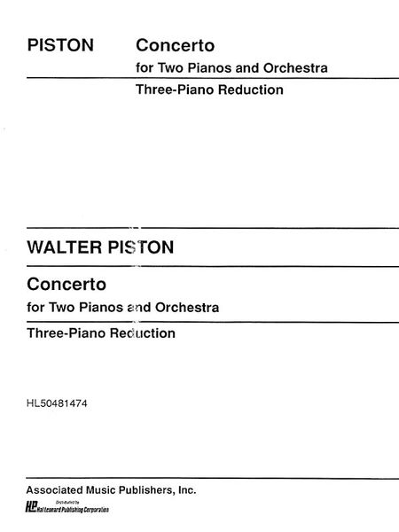 Concerto : For Two Pianos and Orchestra - Three Piano reduction.