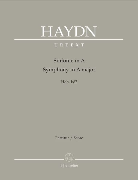 Symphony In A Major, Hob. I:87 / edited by Hiroshi Nakano.