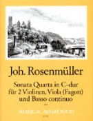 Sonata Quarta In C-Dur : Für 2 Violinen, Viola (Fagott) und Basso Continuo / ed. Yvonne Morgan.