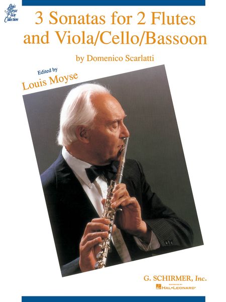 3 Sonatas : For Two Flutes and Viola, Cello Or Bassoon / edited by Louis Moyse.