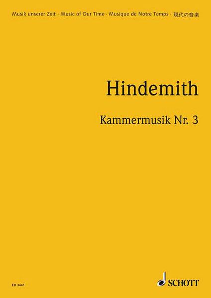 Kammermusik No. 3, Op. 36/2 : For Cello and Orchestra.