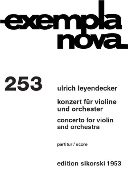 Concerto : For Violin and Orchestra (1994/95).