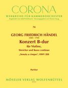 Konzert B-Dur : For Violin, Strings and Continuo.