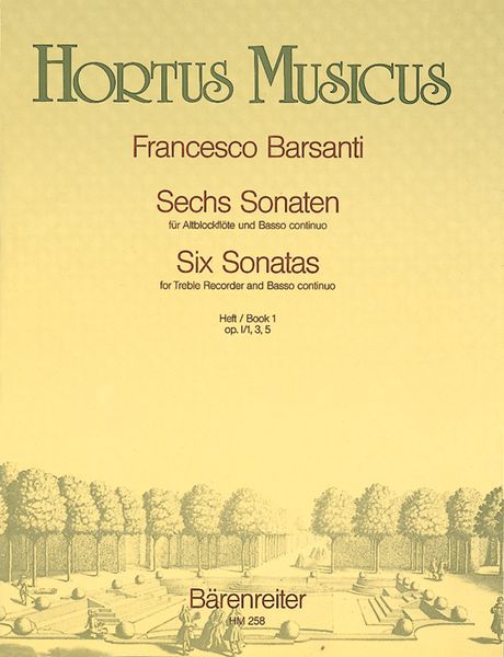 Six Sonatas, Op. 1 : For Recorder and Basso Continuo - Vol. 1.