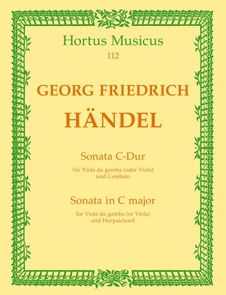 Sonata In C Major : For Viola Da Gamba and Harpsichord Obbligato.