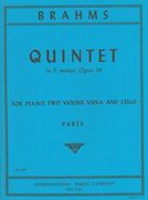 Quintet In F Minor, Op. 34 : For Two Violins, Viola, Violoncello and Piano.