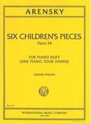 Six Children's Pieces, Op. 34 : For One Piano, Four Hands.