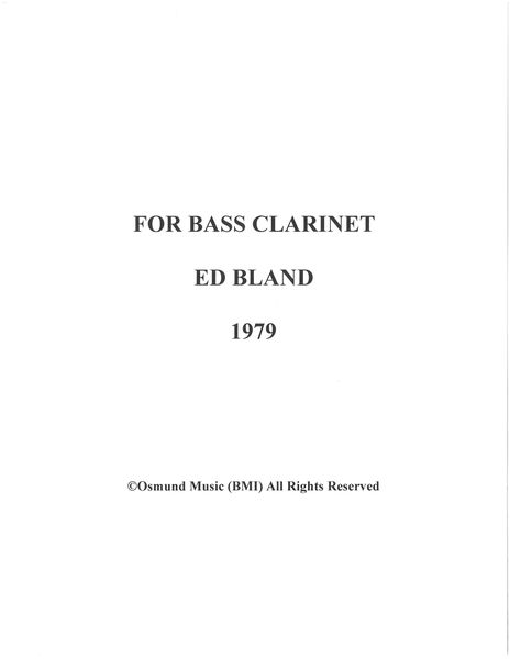 For Bass Clarinet (1979).