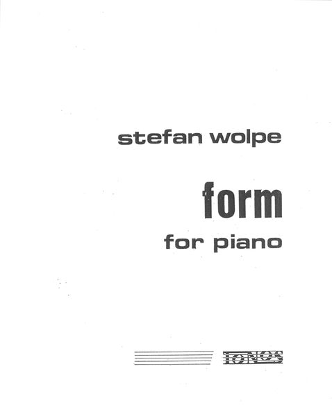 Form : For Piano.