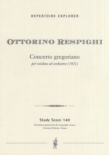 Concerto Gregoriano : For Violin and Orchestra.