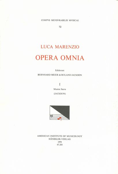 Opera Omnia, Vol. 1 : Musica Sacra.