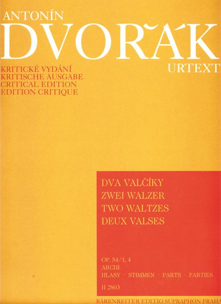 Two Waltzes, Op. 54 (No. 1 In A Major & No. 4 In D Flat Major) : For String Quartet.