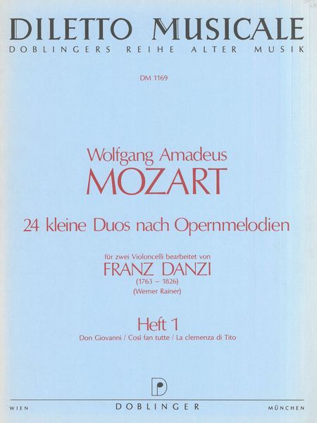 Twenty Four Kleine Duos Nach Opernmelodien, Heft 1 : For 2 Cellos.
