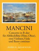 Concert In B Dur : Für Altblockflöte (Flöte, Oboe), Zwei Violinen, Viola Und Basso Continuo.