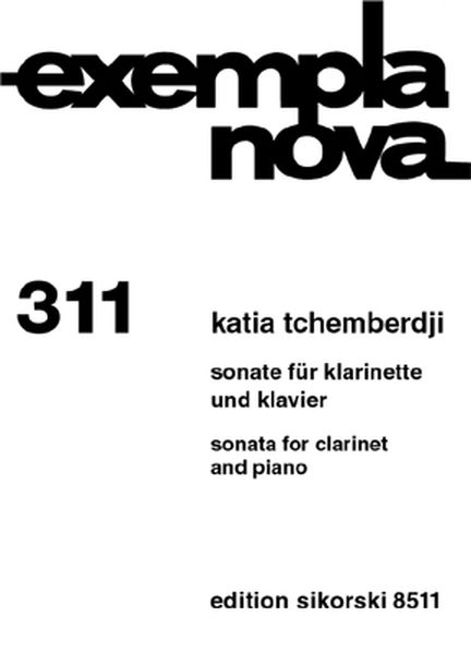 Sonate : Für Klarinette Und Klavier (1990).