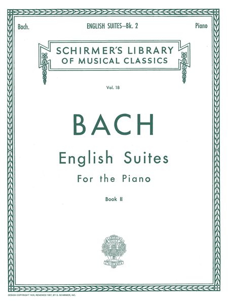 English Suites, Vol. 2 : For The Piano.