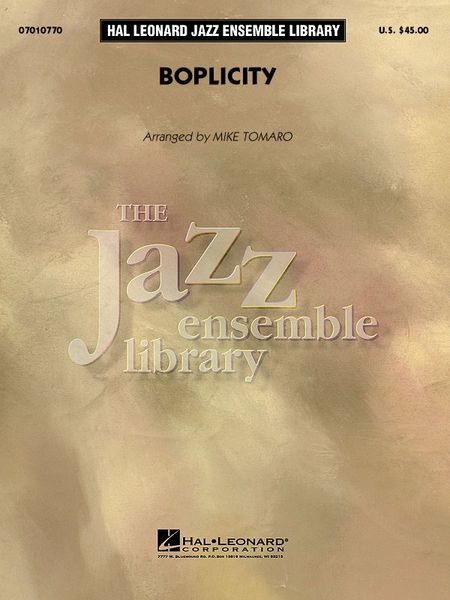 Boplicity / arr. by Mike Tomaro.