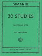 30 Studies For The Development Of Tone : For String Bass Solo.