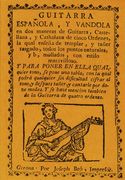 Guitarra Espanola (C.1761) : Complete Facsimile Edition / Introduction by Monica Hall.