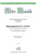 Bläserquintett Nr. 1 B-Dur : Für Flöte, Oboe, Klarinette, Horn und Fagott.