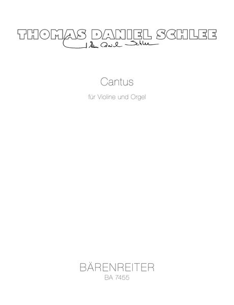 Cantus : For Violin and Organ (1998).