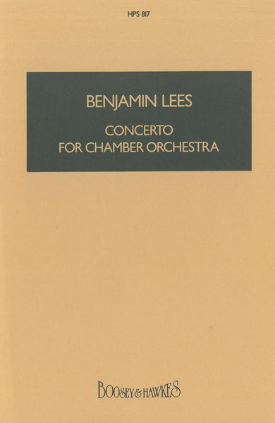 Concerto : For Chamer Orchestra.