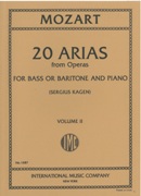 20 Arias From Operas, Vol. II : For Baritone Or Bass / edited by Sergius Kagen.