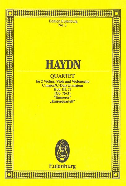 String Quartet In C Major, Op. 76 No 3 : Hob. III:77.