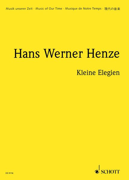 Kleine Elegien : Für Alte Instrumente (1984/85) / arranged by Andrew Parrott.