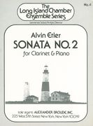Sonata No. 2 : For Clarinet and Piano.