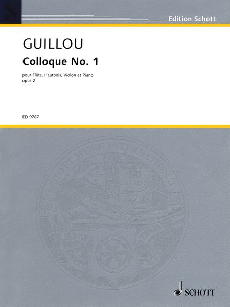 Colloque No. 1, Op. 2 : For Flute, Oboe, Violin and Piano (1956).