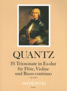 19. Triosonate In Es-Dur : Für Flöte, Violine und Basso Continuo, QV 2:18 / Ed. Horst Augsbach.
