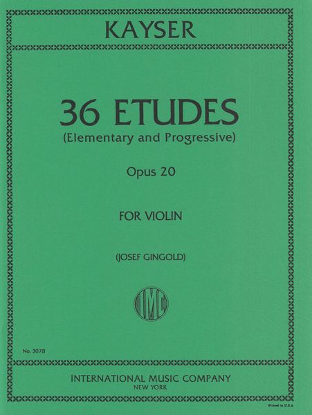36 Studies, Op. 20 : For Violin Solo (Gingold).