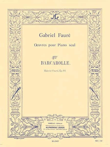 Barcarolle No. 4, Op. 44 : For Piano.