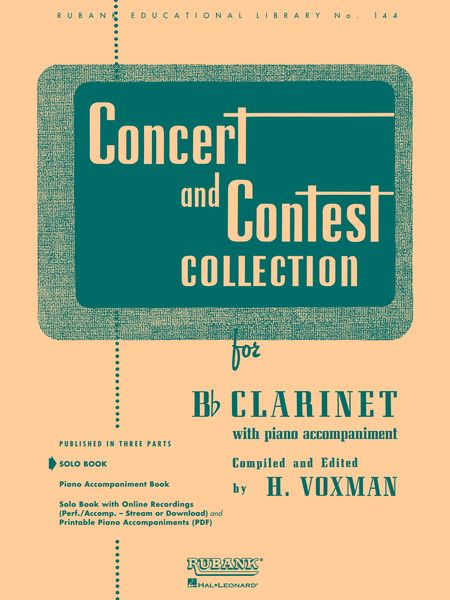 Concert and Contest Collection : For Bb Clarinet / Solo Part.