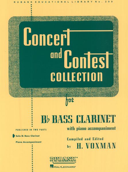 Concert and Contest Collection : For B Flat Bass Clarinet / Solo Part.