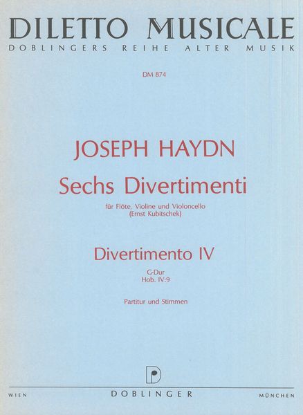 Divertimento IV In G, Hob. IV:9 : For Flute, Violin and Cello.