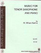 Music : For Tenor Saxophone and Piano.