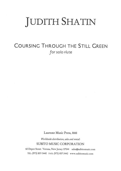 Coursing Through The Still Green : For Solo Flute (1995).