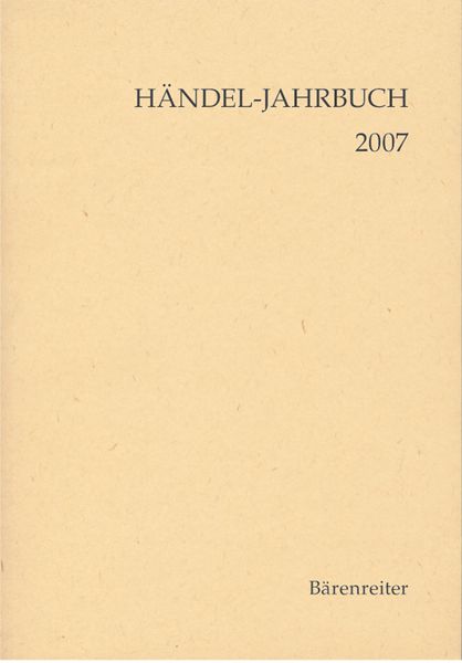 Händel-Jahrbuch 2007.