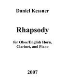 Rhapsody : For Oboe/English Horn, Clarinet and Piano.